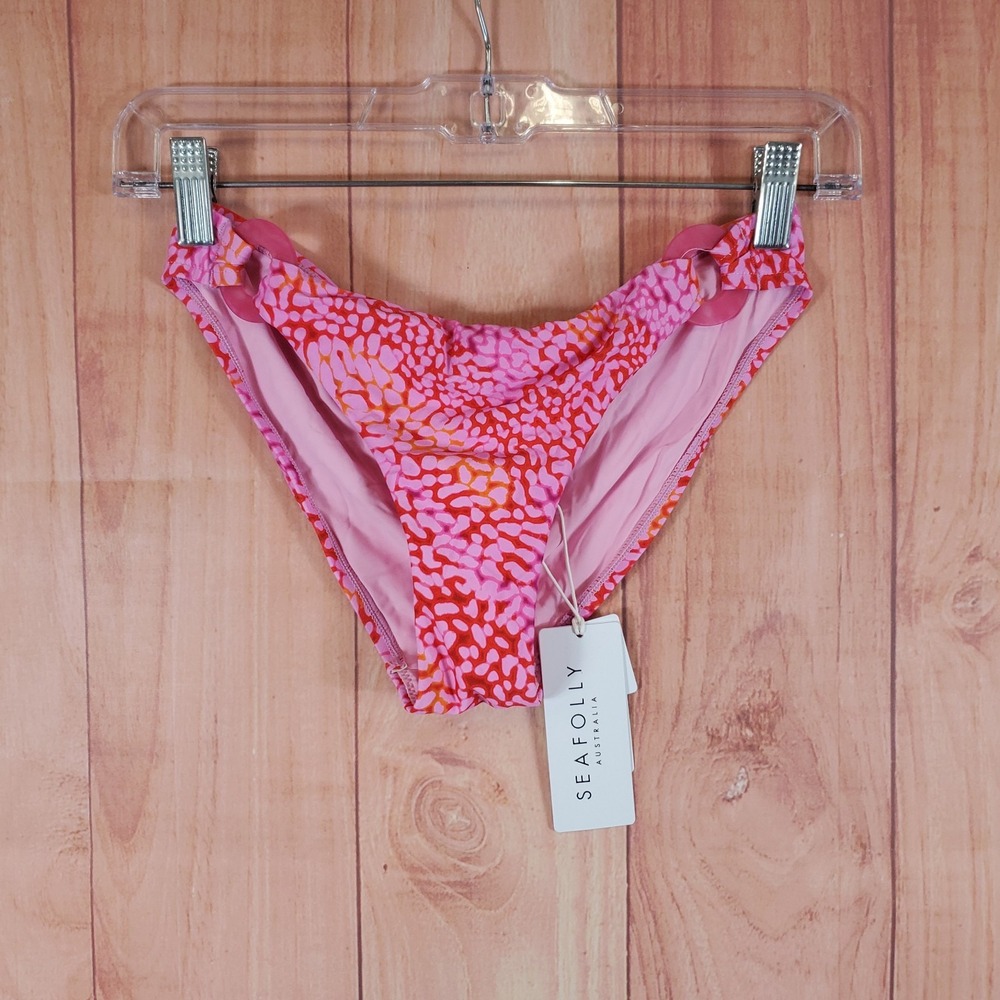 Seafolly Womens Trim Side Hipster Bottoms Sz 4 (UK 8) Swimsuit Bottom NEW